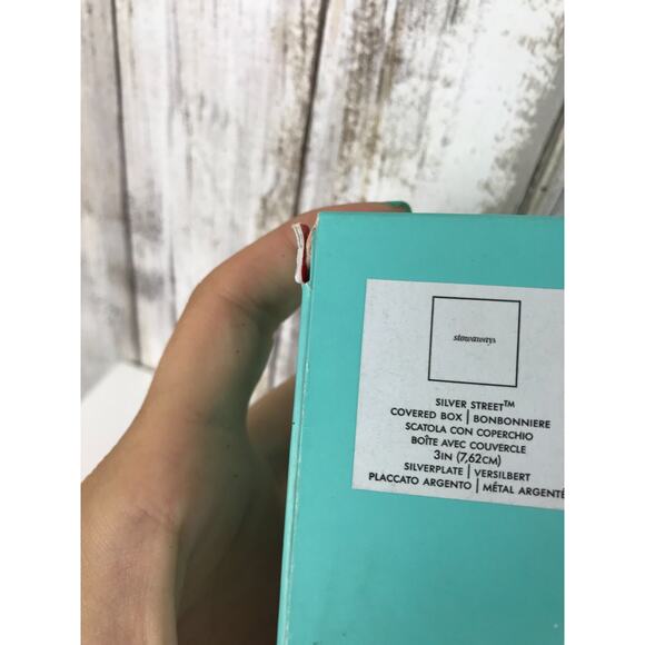 KATE SPADE Lenox Silver Tone Street "Stowaways" Covered Lid Jewlery Box NEW - Picture 5 of 5